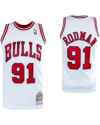 Mitchell & Ness Tanktop Jersey Chicago Bulls Dennis Rod. - Rot