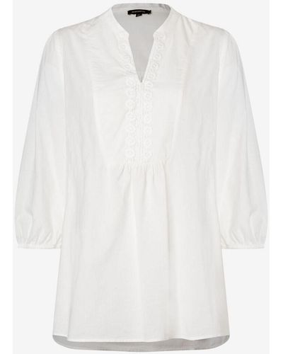 MORE&MORE &MORE Blusenshirt Tunic Blouse - Weiß