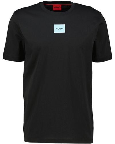 HUGO T-Shirt DIRAGOLINO Regular Fit (1-tlg) - Schwarz