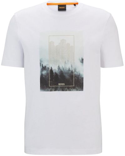 BOSS T-Shirt Te_Forest (1-tlg) - Grau