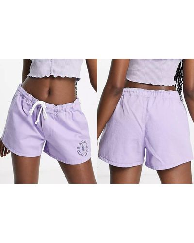 Ralph Lauren POLO Drawstring Relaxed Fit Shorts Bermuda Pants Trousers - Lila