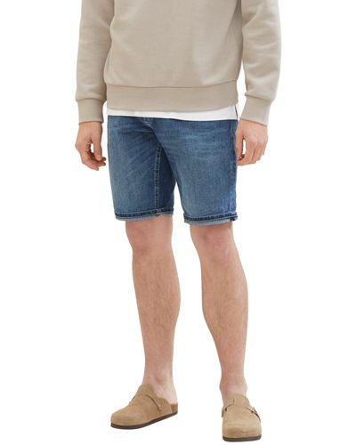 Tom Tailor Jeansshorts Straight Leg Regular Fit Denim Shorts 7363 in Blau