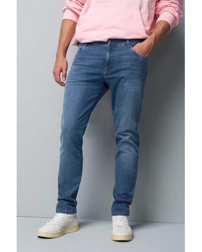 Meyer 5-Pocket-Jeans M5 aus Bio-Baumwolle - Blau