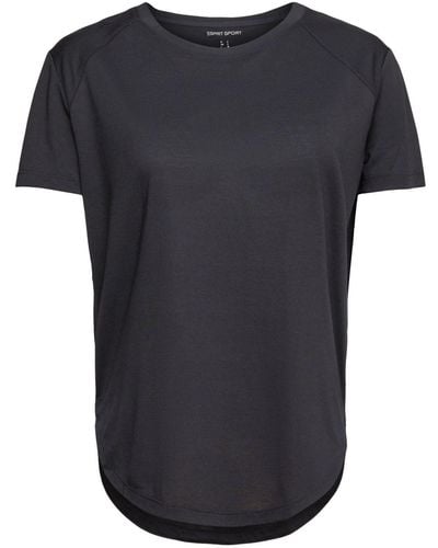 Esprit Sports Active T-Shirt, LENZINGTM ECOVEROTM (1-tlg) - Schwarz