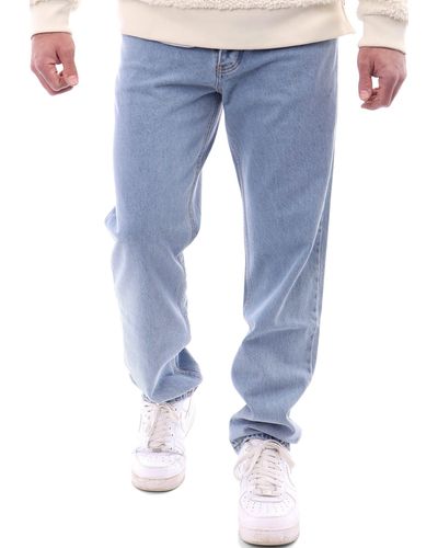 Reslad Weite Jeans RS-2105 Loose-fit Jeanshose lockere Männer-Hose - Blau