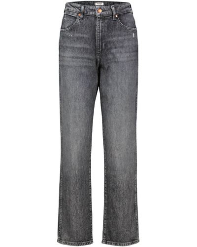 Wrangler 5-Pocket- Jeans STRAIGHT STAR GAZER Mom Fit (1-tlg) - Grau