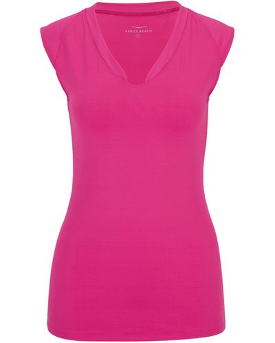 Venice Beach T- V-Neck Shirt VB Eleam (1-tlg) - Pink
