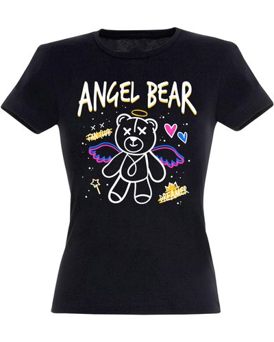 Banco T-Shirt Sommershirt mit verschiedenen Bärendruck Streetwear Rundhalsausschnitt - Schwarz