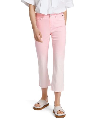 Marc Cain 7/8-Jeans "Pants Pastel Icecream" Premium mode dezent gefransten - Pink