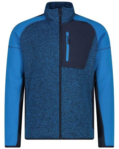 CMP Sweatjacke Man Jacket Knit-Tech speziell verarbeitetes Fleece - Blau