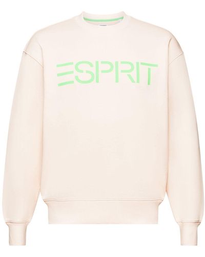 Esprit Logo-Sweatshirt mit Rundhalsausschnitt (1-tlg) - Weiß