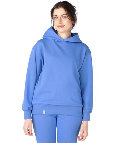 Bellivalini Kapuzensweatshirt Kapuzenpullover lang Hoodie Sportanzug Oberteil Pullover BLV210 - Blau