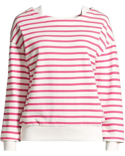 salzhaut Streifenpullover Pullover Sweater Laff mit Streifen und Boatneck-Ausschnitt - Pink