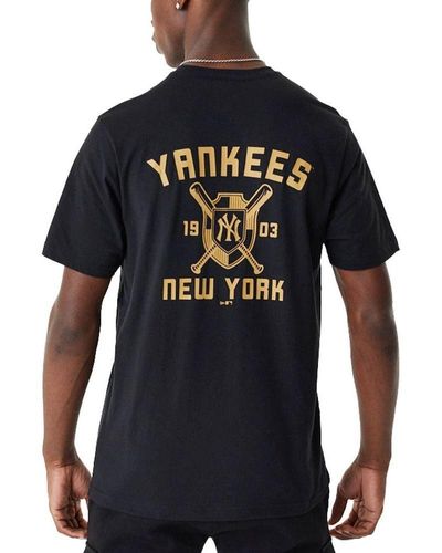 KTZ Era Print-Shirt BACKPRINT MLB New York Yankees - Schwarz
