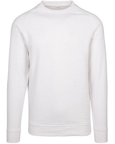 Build Your Brand Sweatshirt Raglan Sweat Crewneck - Weiß