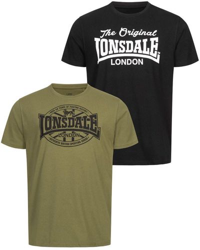 Lonsdale London T-Shirt MORHAM - Grün