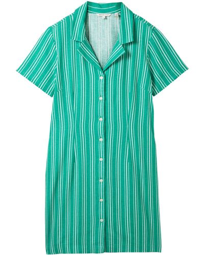 Tom Tailor Midikleid mini linen shirt dress - Grün