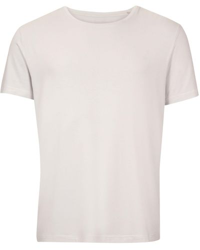 Elkline T- Bamboo Basic Kurzarm Jersey Shirt aus weichem Bambus Viskose - Weiß