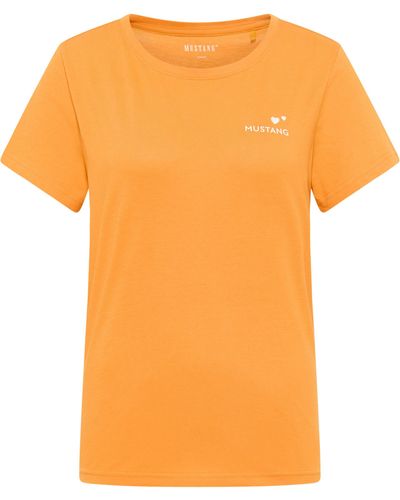 Mustang Kurzarmshirt T-Shirt - Orange
