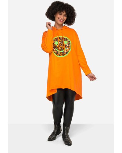 Angel of Style Sweatshirt Long-Hoodie Kapuzensweater Smiley Langarm - Orange