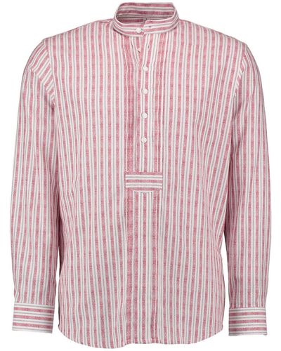OS-Trachten Trachtenhemd Awosa Langarmhemd Schlupfform, mit Stehbundkragen - Pink