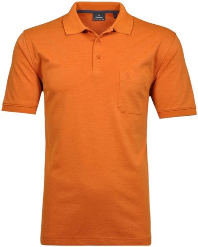 RAGMAN T-Shirt Polo button short sleeve - Orange