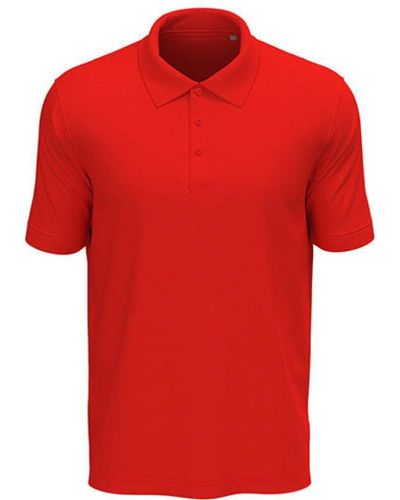 Stedman Poloshirt Harper Polo Short Sleeve - Rot