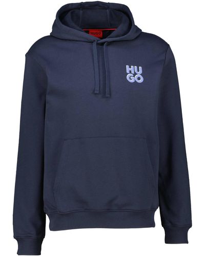HUGO Sweatshirt Hoodie DIMONIHOOD (1-tlg) - Blau