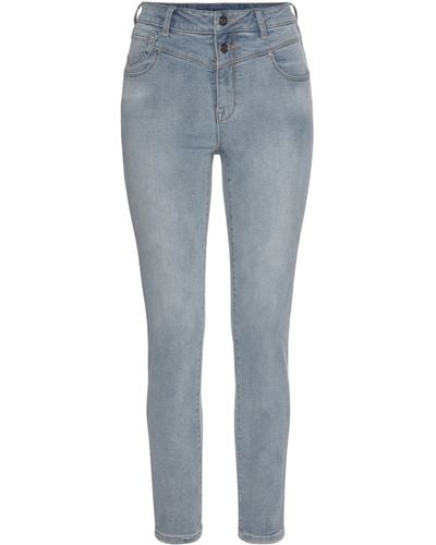 Lascana Skinny-fit-Jeans mit Stretchanteil, figurbetont - Blau