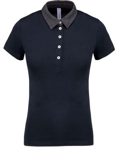 Kariban Polo T-Shirt Lady-Fit Poloshirt Polohemd Oberteil - Blau