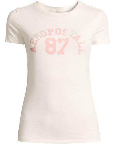 Aéropostale T-Shirt MAY (1-tlg) Plain/ohne Details - Pink