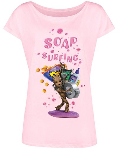 Marvel T-Shirt Guardians of the Galaxy Soap Serving - Pink