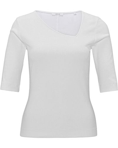 Opus Kurzarmshirt Shirt Sifasym fresh - Weiß