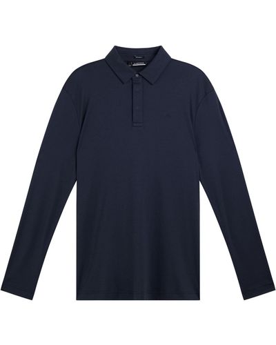 J.Lindeberg . Poloshirt Polo Perry Long Sleeve Regular Fit Navy EU XXL - Blau