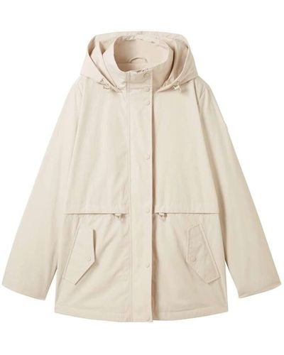 Tom Tailor Outdoorjacke summer parka, cold beige - Weiß