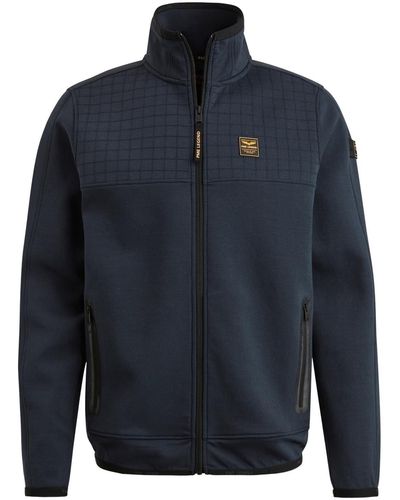 PME LEGEND Sweatshirt Hooded jacket spacer look sweat - Blau