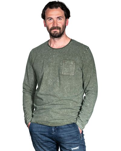 Zhrill Longshirt Sweatshirt NICO Olive (0-tlg) - Grün
