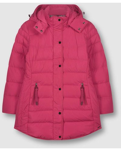 Rino & Pelle Langmantel Padded coat with detachable hood - Pink