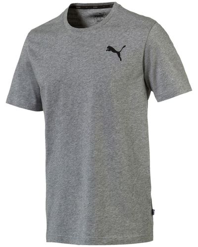 PUMA T-Shirt - Essentials Small Logo Tee - Grau