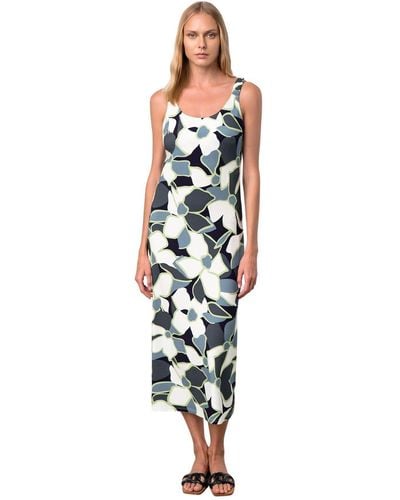 Vamp (, 1-tlg., Set) exquisites Strandkleid 125cm Sommerkleid im Blumen-Design - Weiß
