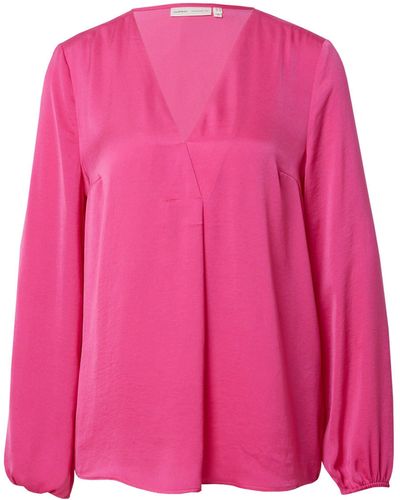Inwear Langarmbluse Rinda (1-tlg) Drapiert/gerafft, Falten - Pink