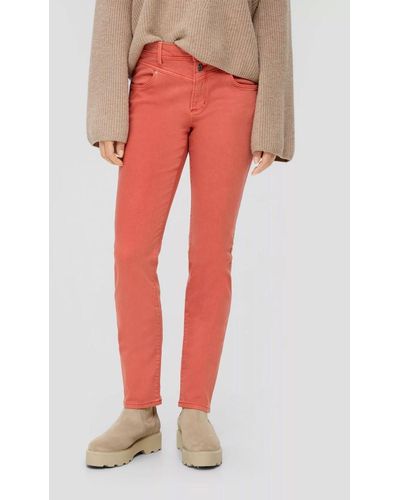 S.oliver Jeans Fit, Mid Rise, Slim Leg - Rot