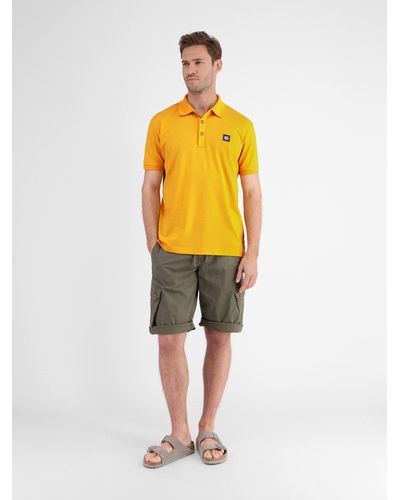 Lerros Poloshirt mit Stretchanteil, unifarben - Gelb