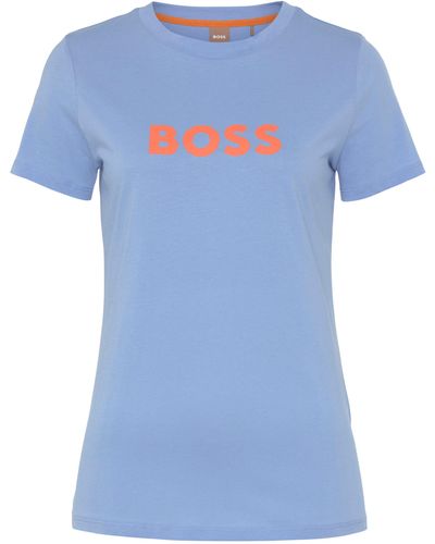C_ElogoSp BOSS-Logoschriftzug HUGO mit BOSS by 10228667 Schwarz T-Shirt 01 ORANGE | BOSS DE Lyst in