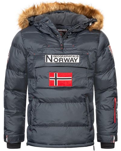 GEOGRAPHICAL NORWAY Winterjacke Jacke Windbreaker Anorak H-365 - Grau