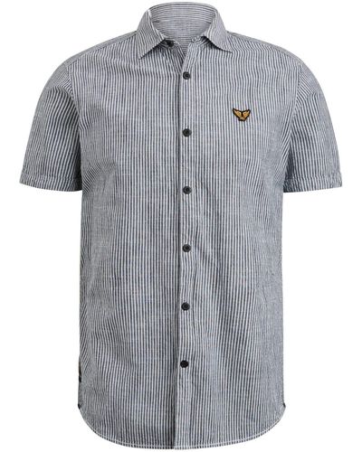 PME LEGEND T- Short Sleeve Shirt Yarn dyed strip - Grau