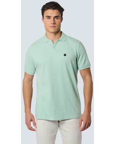 No Excess T-Shirt Polo Stretch Solid - Grün