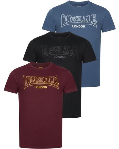 Lonsdale London T-Shirt BEANLEY - Blau