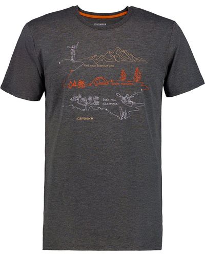 Icepeak T-Shirt Beeville mit kurzen Ärmeln und Rundalsausschnitt - Grau