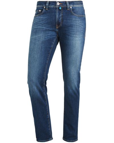 Pierre Cardin 5-Pocket-Jeans FUTUREFLEX LYON dark vintage blue used washed 3451 8880. - Blau